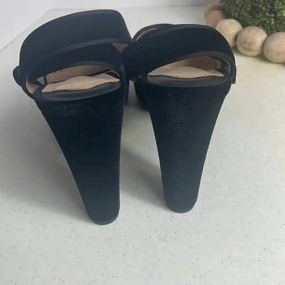 Lauren by Ralph Lauren women’s Velvet/Suede Sasha Sandals Platform Sz 11 - Picture 4 of 12